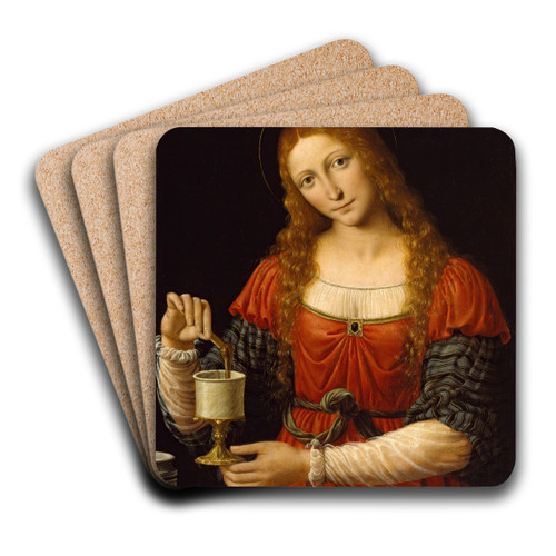 Mary Magdalen by Andrea Solario Art Drink Coaster set