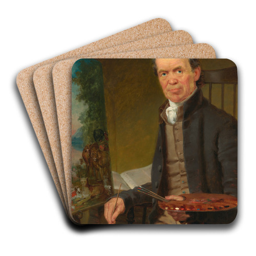 Edward Hicks Painting the Peaceable Kingdom by Thomas Hicks Art Drink Coaster set