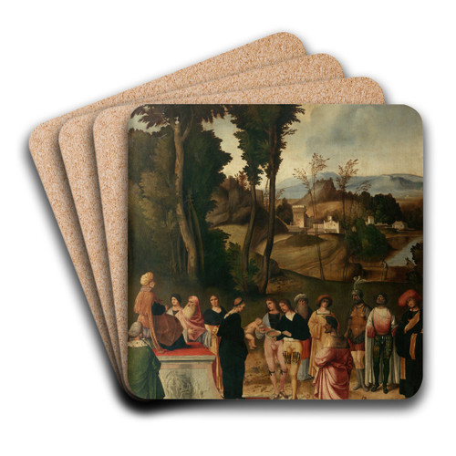 Moses undergoing Trial by Fire by Giorgione Art Drink Coaster set Moses undergoing Trial by Fire by Giorgione Art Drink Coaster set