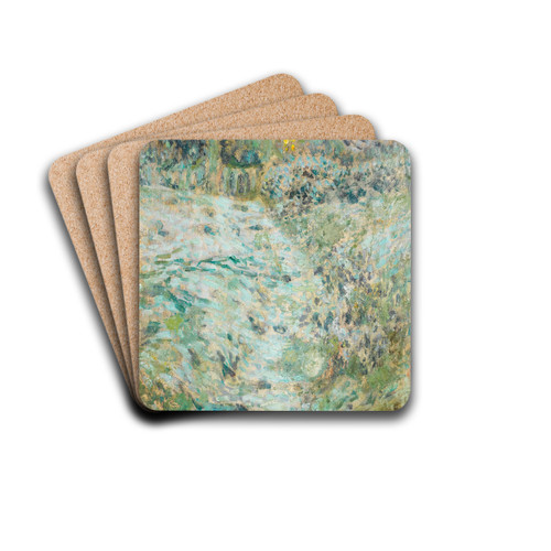 Escalier dans le jardin - sans la neige  Gerberoy by Henri Le Sidaner Drink Coasters - set of 4 Escalier dans le jardin - sans la neige  Gerberoy by Henri Le Sidaner Drink Coasters - set of 4