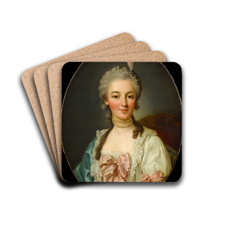 Countess Teresa Kinska Poniatowska by Per Krafft the Elder Drink Coasters - set of 4