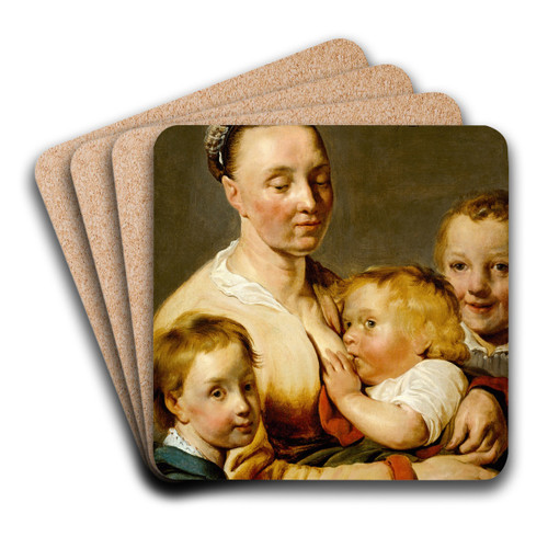 Charity by Pieter Fransz. de Grebber Art Drink Coaster set Charity by Pieter Fransz. de Grebber Art Drink Coaster set