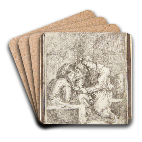 Kortspillere by Thomas Wijck Art Drink Coaster set
