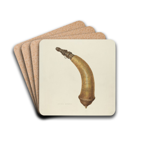 Powder Horn by John Koehl Drink Coasters - set of 4