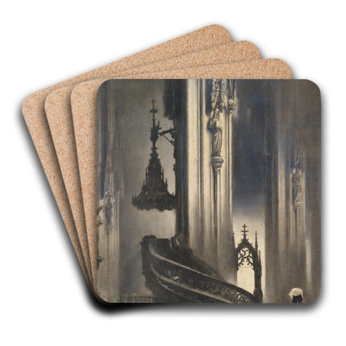 Stephansdom Pilgramkanzel by Ludwig Rsch Art Drink Coaster set Stephansdom Pilgramkanzel by Ludwig Rsch Art Drink Coaster set