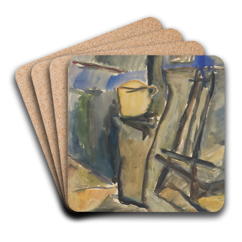 Still Life with Yellow Vessel by Zolo Palugyay Art Drink Coaster set Still Life with Yellow Vessel by Zolo Palugyay Art Drink Coaster set