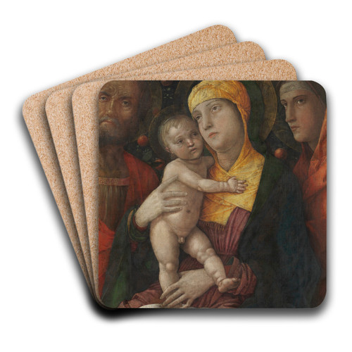 The Holy Family with Saint Mary Magdalen by Andrea Mantegna Art Drink Coaster set