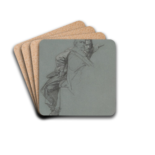 The Sculptors Johannes van Mildert and Lucas Faydherbe by Nicaise De Keyser Drink Coasters - set of 4