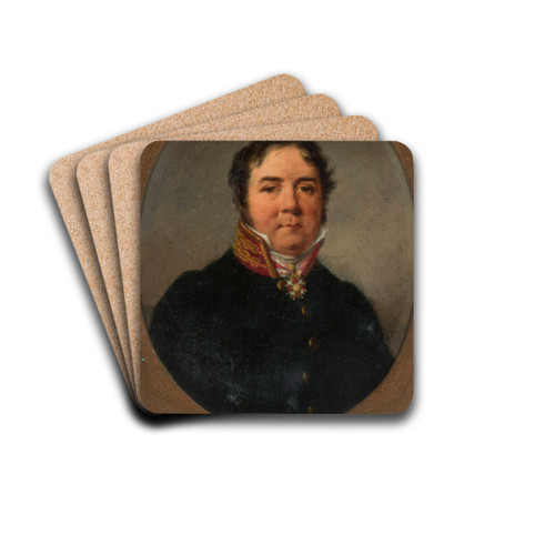Portrait of Antoni Erazm Makarowicz by Aleksander Ludwik Molinari Drink Coasters - set of 4 Portrait of Antoni Erazm Makarowicz by Aleksander Ludwik Molinari Drink Coasters - set of 4