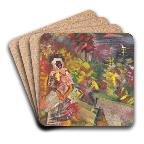 Peasant Woman by Arnold Peter Weisz-Kubnan Art Drink Coaster set