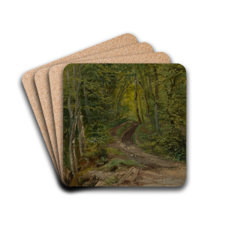 Waldinneres by Adolf Heinrich Lier Drink Coasters - set of 4