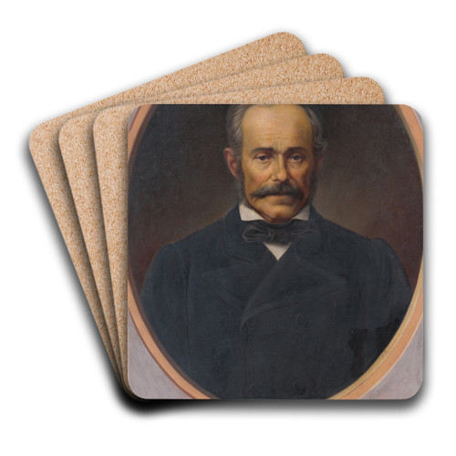 Portrait of a Gentleman by Peter Michal Boh Art Drink Coaster set Portrait of a Gentleman by Peter Michal Boh Art Drink Coaster set