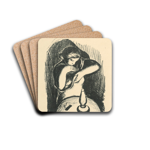 Toaleta pri lampe by Mikul Galanda Drink Coasters - set of 4 Toaleta pri lampe by Mikul Galanda Drink Coasters - set of 4