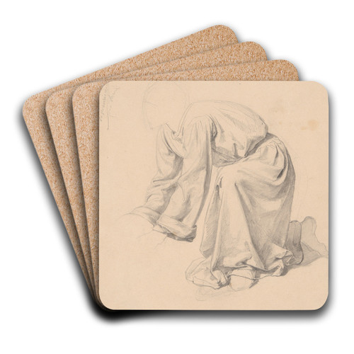 Study of robes of Joseph of Arimathea to the painting 'Entombment' by Jzef Simmler Art Drink Coaster set Study of robes of Joseph of Arimathea to the painting 'Entombment' by Jzef Simmler Art Drink Coaster set