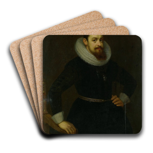 Jeremias Boudinois by Gortzius Geldorp Art Drink Coaster set
