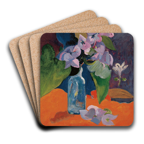 Still Life with Flowers and Idol by Paul Gauguin Art Drink Coaster set