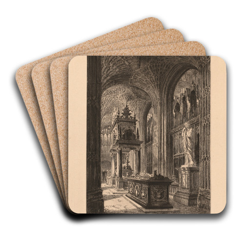Westminster, Henry VII Chapel by Henri Toussaint Art Drink Coaster set