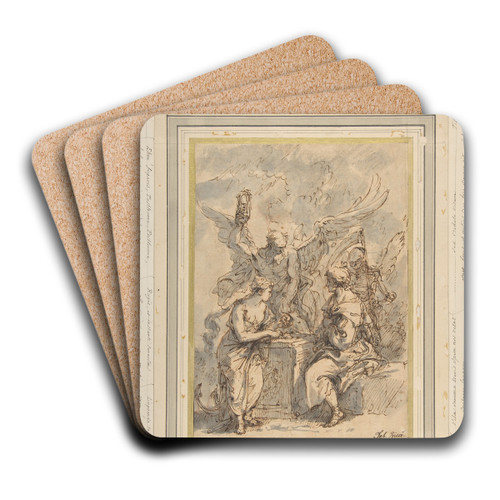 Allegory with Figures of Hope, Time, and Death by Sebastiano Ricci Art Drink Coaster set