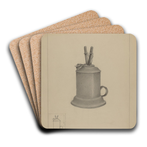 Spark Lamp by A. Zaidenberg Art Drink Coaster set