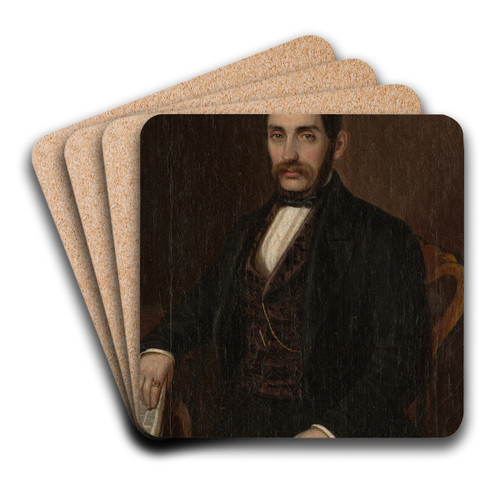 Portrait of Petr Makovick by Peter Michal Boh Art Drink Coaster set Portrait of Petr Makovick by Peter Michal Boh Art Drink Coaster set