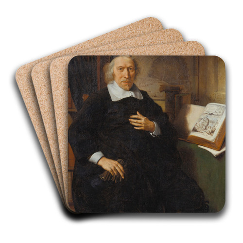 Portrait of Isaac Commelin by Gerbrand van den Eeckhout Art Drink Coaster set