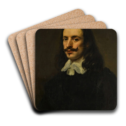Portrait of a gentleman by Genoese School Art Drink Coaster set