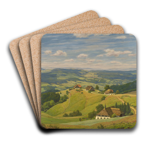 The Hornberg by Julius Heffner Art Drink Coaster set