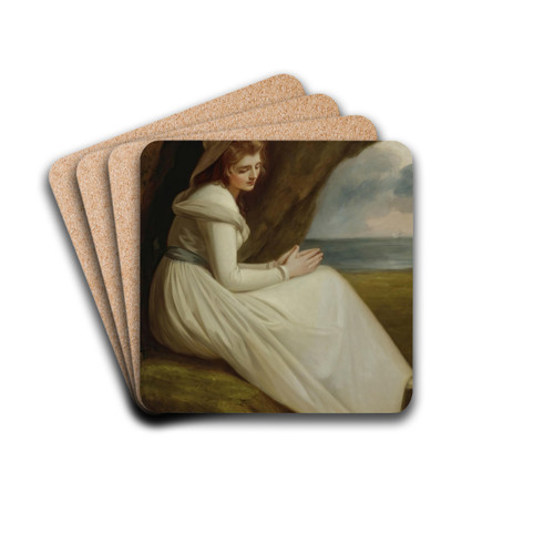 Emma Hart,Later Lady Hamilton,As 'absence' by George Romney Drink Coasters - set of 4