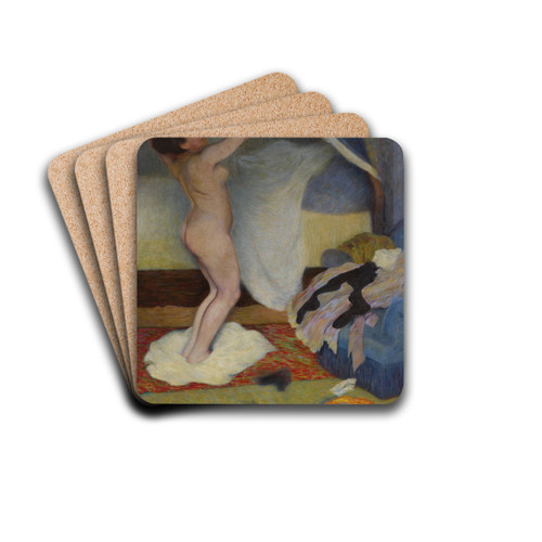 Le Lever: femme s'tirant by Federico Zandomeneghi Drink Coasters - set of 4