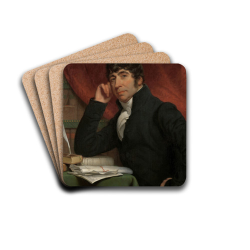 Portrait of Willem Bilderdijk by Charles Howard Hodges Drink Coasters - set of 4 Portrait of Willem Bilderdijk by Charles Howard Hodges Drink Coasters - set of 4
