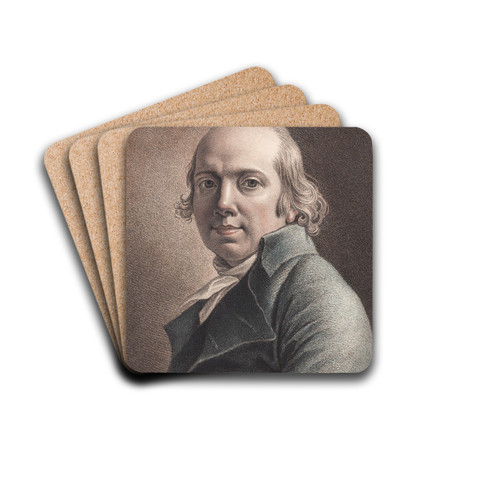Jens Juels tegnede selvportrt by Johan Frederik Clemens Drink Coasters - set of 4
