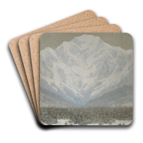 The High Tatras in Winter by Ferdinand Katona Art Drink Coaster set