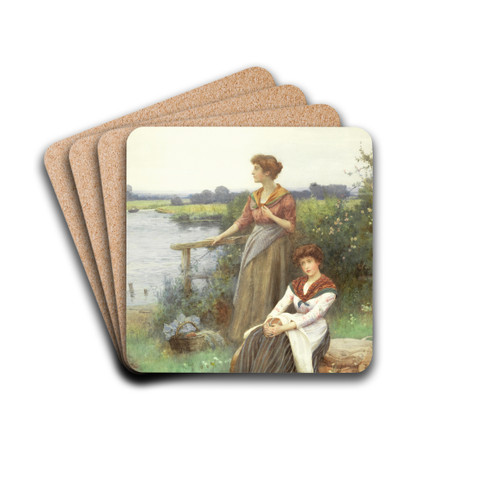 Waiting for the ferry by William Affleck Drink Coasters - set of 4