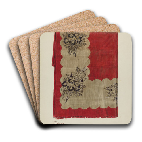 Printed Textile by Joseph Lubrano Art Drink Coaster set Printed Textile by Joseph Lubrano Art Drink Coaster set