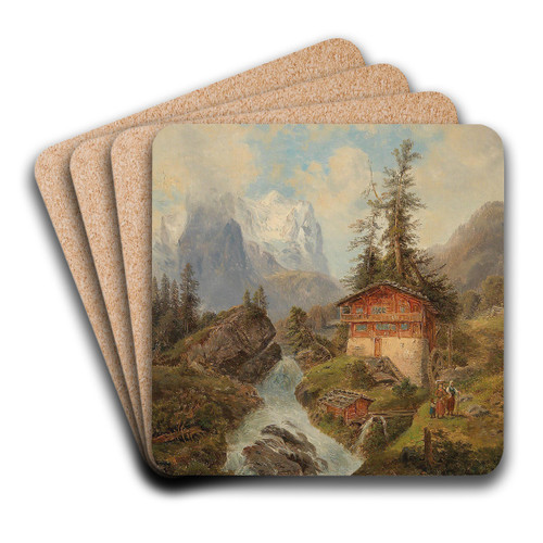 Das Wetterhorn by Gustav Barbarini Art Drink Coaster set