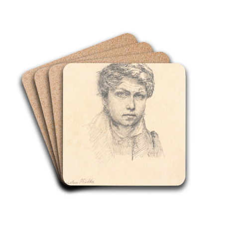 Kunstnerens selvportrt by Christen Kbke Drink Coasters - set of 4