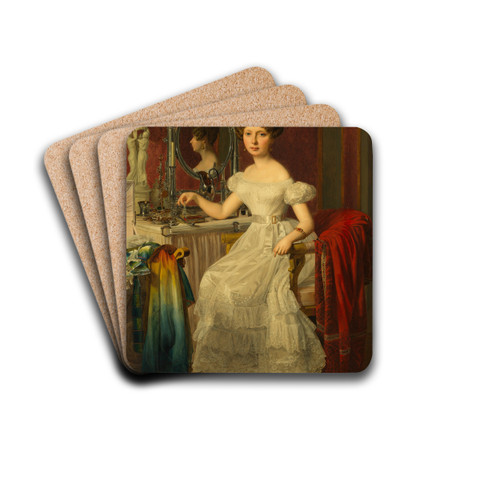 Die Schauspielerin Elise Hfer by Ferdinand Georg Waldmller Drink Coasters - set of 4