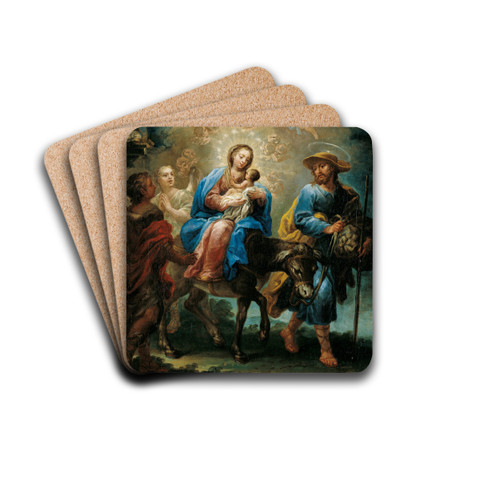 The Flight into Egypt by Jernimo Ezquerra Drink Coasters - set of 4