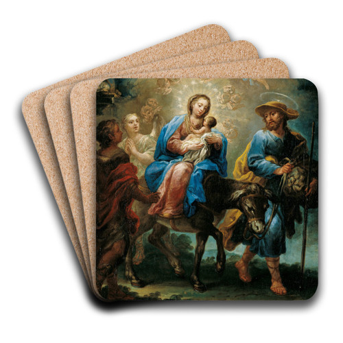 The Flight into Egypt by Jernimo Ezquerra Art Drink Coaster set