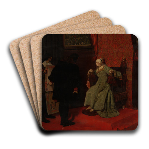 Columbus before Isabella by Jean-Paul Laurens Art Drink Coaster set