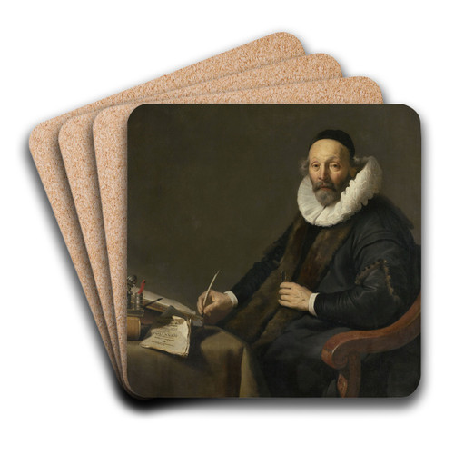 Johannes Wtenbogaert by Jacob Adriaensz Backer Art Drink Coaster set