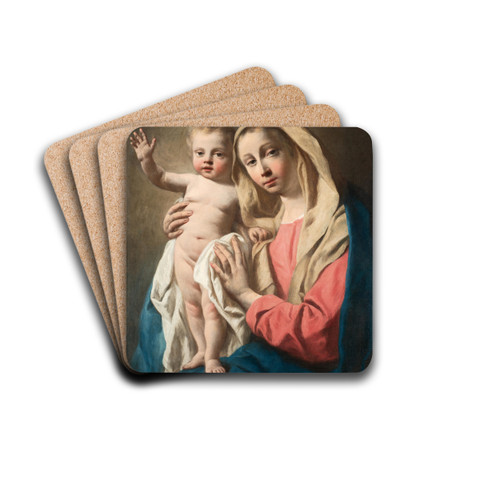 Madonna and Child by Giuseppe Angeli Drink Coasters - set of 4