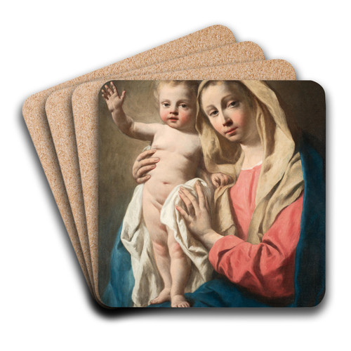 Madonna and Child by Giuseppe Angeli Art Drink Coaster set