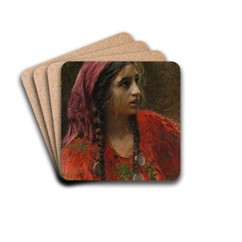 Gypsy by Konstantin Egorovich Makovsky Drink Coasters - set of 4