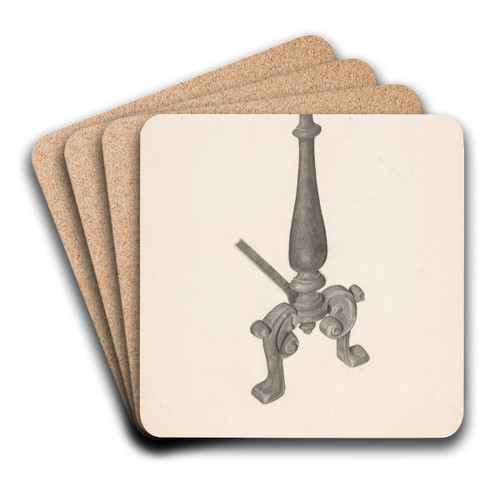 Andiron (one of pair) by Salvatore Borrazzo Art Drink Coaster set