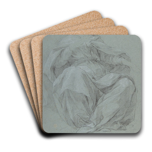Seated Draped Figure by Franois Lemoyne Art Drink Coaster set Seated Draped Figure by Franois Lemoyne Art Drink Coaster set