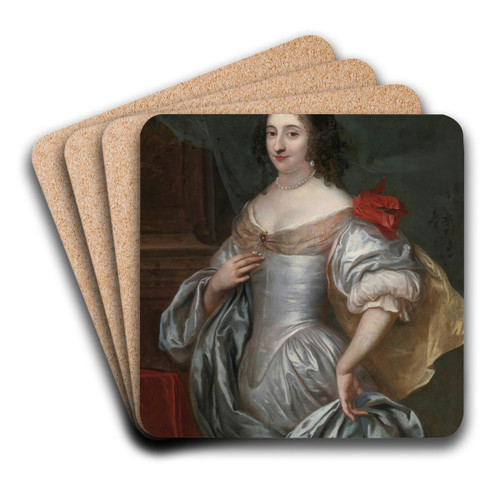 Portrait Of A Lady by Jan De Baen Art Drink Coaster set