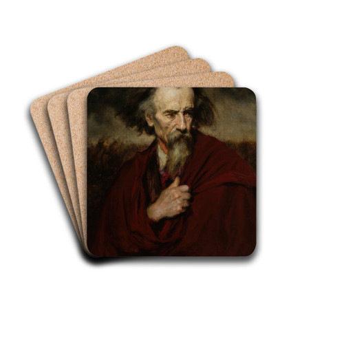 Portrait of Ernest Marchia, revolutionary by Jan Styka Drink Coasters - set of 4