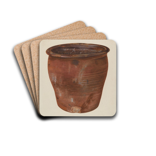 Brown Crock by John Tarantino Drink Coasters - set of 4
