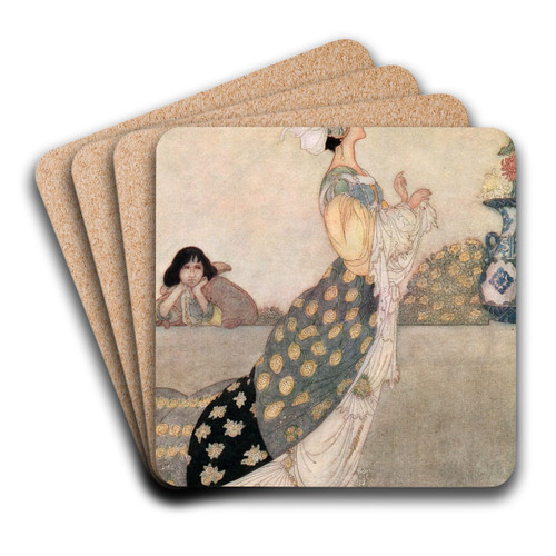 She Will Pass Me By by Charles Robinson Art Drink Coaster set She Will Pass Me By by Charles Robinson Art Drink Coaster set